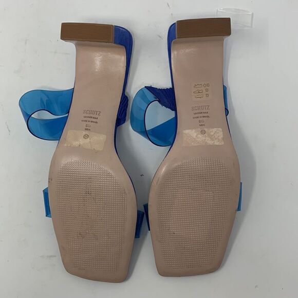 Schutz Taina Blue‎ kitten heels size 9B - Picture 9 of 10